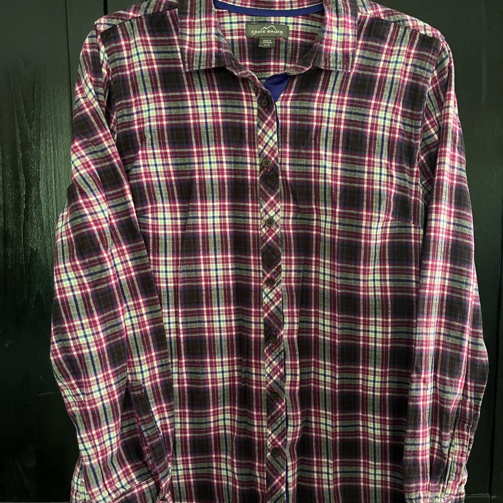 Eddie Bauer Woman’s Plaid Flannel Shirt